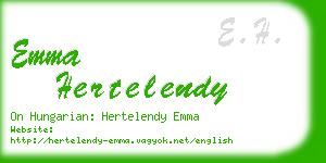 emma hertelendy business card